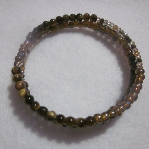 Multi Brown Memory / Wrap / Bracelet - Picture 1 of 8